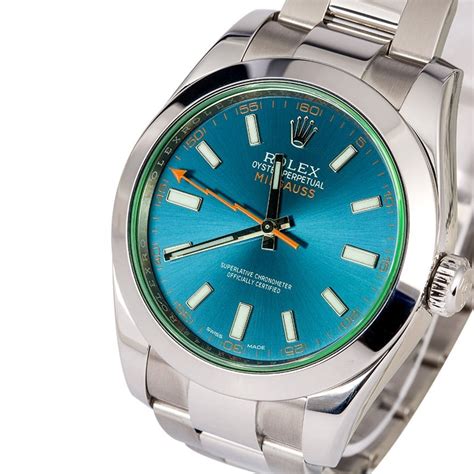 rolex - milgauss blue dial green crystal 2014|rolex milgauss 116400gv z blue.